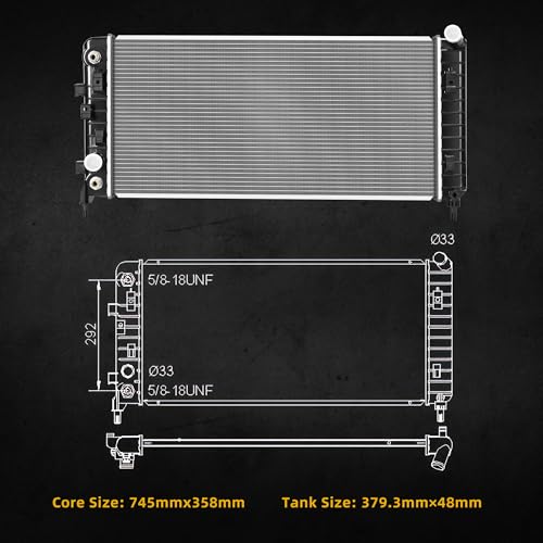 Image of DWVO Radiator Complete Radiator Compatible with 2006-2011 Chevy Impala 3.5L /3.9L, fit for 2005-2008 Buick LaCrosse 3.6L, fit for 2006-2007 Chevy Monte Carlo 3.5L /3.9L, Replace CU2827 10344419