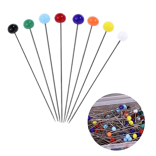 Uonlytech 100Pcs Multicolor Glass Head Sewing Pins for DIY Crafts Head for Quilting Knitting and Home Decor Projects Durable and Fade Resistant