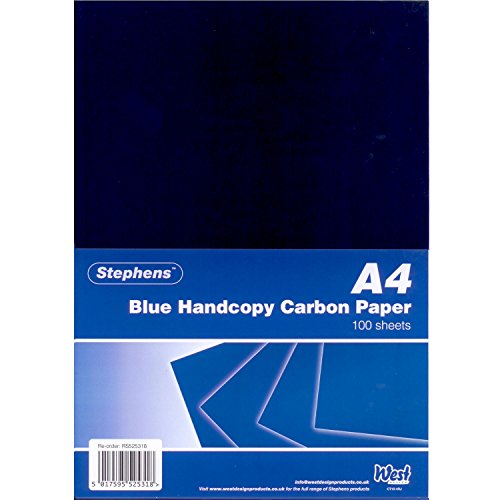 Papier carbone manuel Stephens bleu pour copier sans imprimante