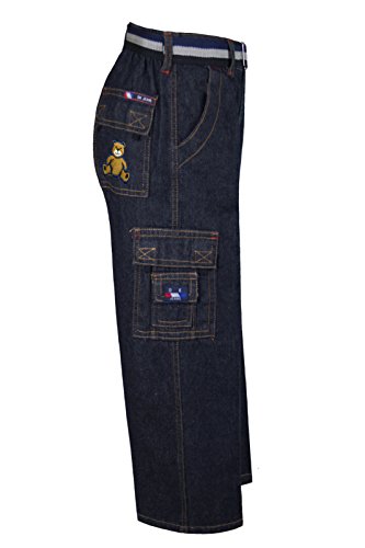Boys Toddler Teen Denim Jeans Pants Bottom Belt Teddy Bear 2-14 Yrs2