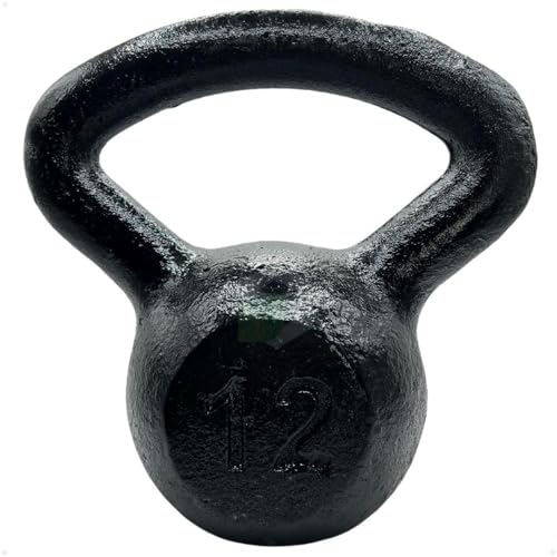 Kettlebell de Ferro Fundido Pintado Alça Longa - 12 Kg