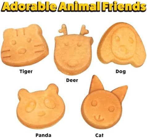 Animal Mini Waffle Maker- Makes 7 Fun, Different Shaped Pancakes - Electric Non-Stick Waffler