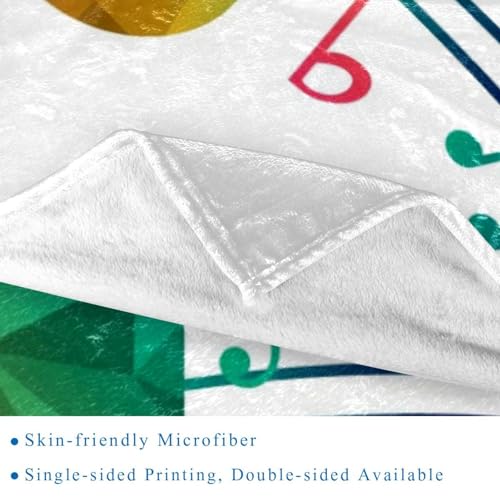 Couverture polaire microfibre sur le thème musique idée cadeau originale - 3