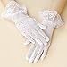 AMind4U 4 Pairs Lace Gloves Women Fashion Wedding Vintage Tea Party Gloves for Women (White)
