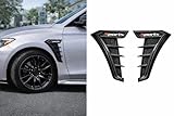 WOAOW Air Flow Intake Fender Side Vents, Universal Car Side Vent Trim Cover for Exterior Modification, Adhesive Fender Vent Decor, Black