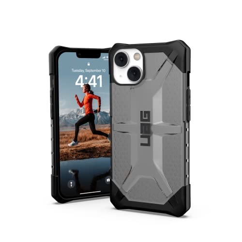 Urban Armor Gear Custodia UAG Plasma compatibile Apple iPhone 14 / iPhone 13 [Cover compatibile la ricarica wireless, Resistente agli urti, Bordo rialzato] grigio trasparente 114064113131
