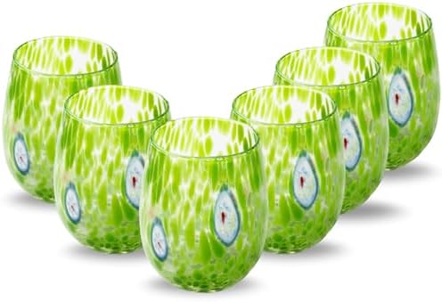 Gocce di Murano Lot de 6 verres à eau travaillés selon la traditi...