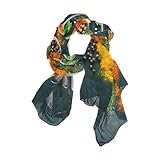 Dimensioni: 89,9 cm di larghezza x 180 cm di lunghezza. Le lunghe sciarpe setose possono essere utilizzate come scialli e involucri per abiti da sera o feste di nozze.