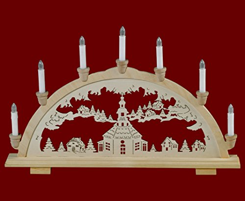 Schwibbogen Lichterbogen Leuchter Seiffener Kirche traditionelles Motiv...