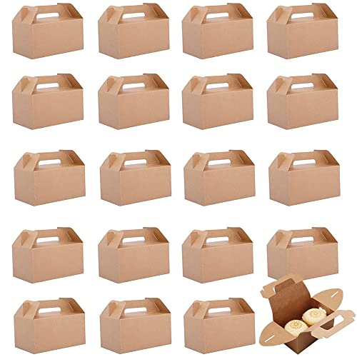 20 Piezas Caja Papel Kraft, Cajas Comida Cartón Kraft, Caja Comida Papel Kraft, Caja Cartón Papel Pastel, Cajas Embalaje Para Llevar, Fuerte y Robusto Cajas Kraft, para Galletas, Pizza, Pollo Frito Cover