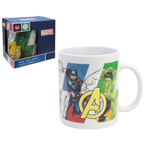 Tasse en céramique Avengers Marvel Cartoon Modèle pour petit-déjeuner 11oz pour enfants