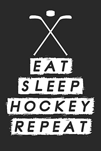 Eat Sleep Hockey Repeat: Dot Grid Notebook (6x9 inches) with 120 Pages