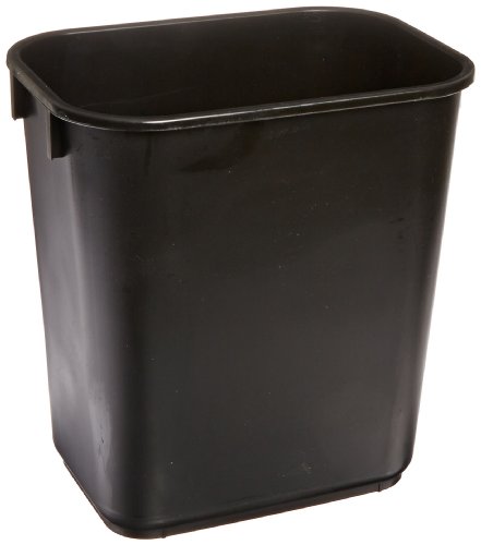 Caneca rectangular de basura Continental 13.6 cuartos negra