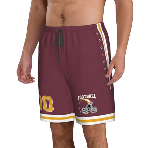 Custom Shorts for Men, Personalized Men's Beach Shorts with Name Number, Customized Quick Dry Football Shorts Gifts for Men4