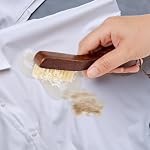 Laundry Stain Brush 2pcs, Soft White Boar Bristles - Image 2