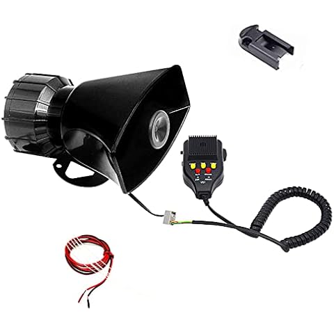 YIYIDA Car horn siren speaker Electric Horn Car recording 100W 130DB car siren vehicle horn with Mic PA speaker system emergency sound Loud Car siren Horn Siren for any 12V car truck boat ect Cover