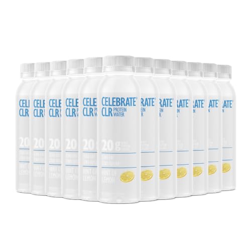Celebrate Vitamins Celebrate CLR Whey Isolate Protein Water, Hint of Lemon – 20 g Protein – Ready to Drink – Gluten Free and Sugar Free – For Post Bariatric Surgery Patients, 12 pack
