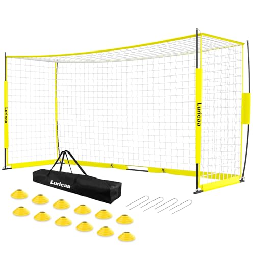 Collapsible Soccer Goal, 12&times;6 ft Portable Soccer Goal Net for Backyard, Quick Setup Soccer Goals...