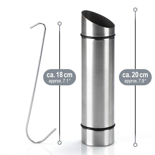 com-four® 2x Luftbefeuchter aus rostfreiem Edelstahl - Verdunster für Heizkörper zum Aufhängen - Wasserbehälter mit S-Haken für ein angenehmes Raumklima (2x Verdunster-Edelstahl)