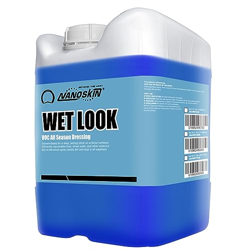 Nanoskin WET LOOK All Season Dressing 5 Gallons -Exterior Rubber & Plastic Solvent Based Dressing for Car Detailing | Produces a Deep, Rich, Long lasting shine | Safe For Cars Trucks, Motorcycles, RV