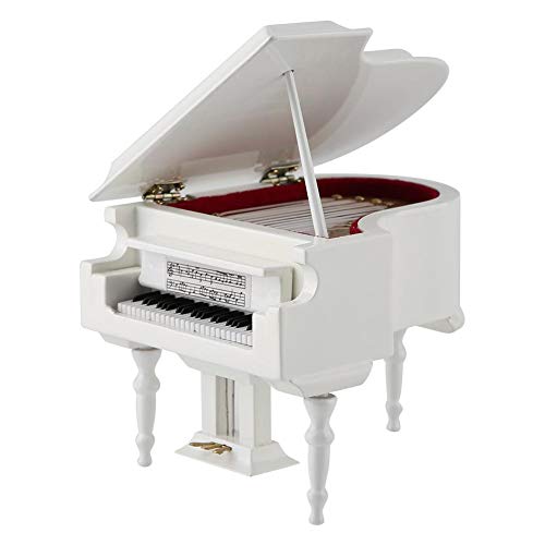 Piano en Miniatura Mini Instrumento Decorativo en Miniatura de Madera con Banco y Caso, para niños o músicos Amigos