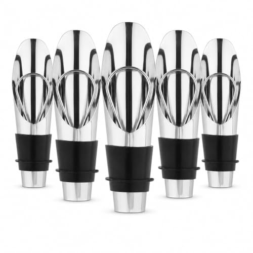 5-Piece Wine Pourer & Stopper Set