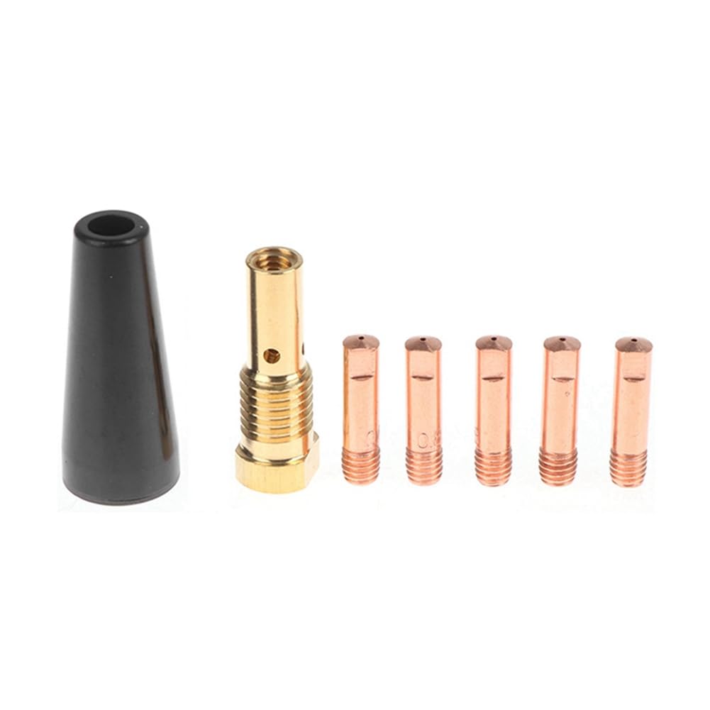 Littimoon 7Pcs/Set Gasless Nozzle Tips for Century FC90 Flux-Cored Wire Feed K3493-1 035 0.9mm FC90 MIG Welder Welding Tools