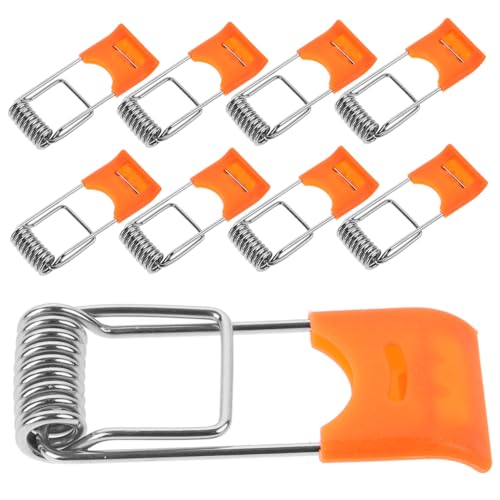 Balacoo 100pcs Spring Snap Springs Recessed Light Can Clips Retain Securing Clamps for Recessed Lamp Secure Tidy Soffit Lamp Accessories Light Securing Clamps Garden Orange Abs