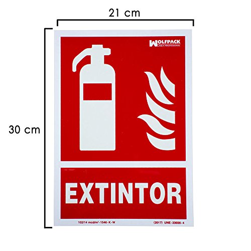 Cartel/Señal Fluorescente Extintor 30x21 cm.