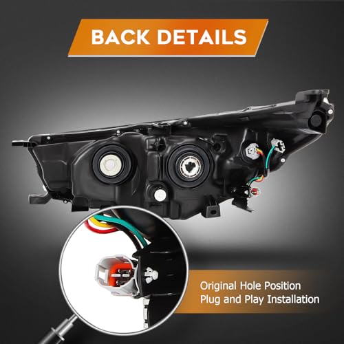 LBRST Headlight Assembly Fit with 2014-2016 for Toyota Highlander Chrome Housing Clear Lens Left Side 81170-0E180 81130-0E180 by LBRST - Image 4