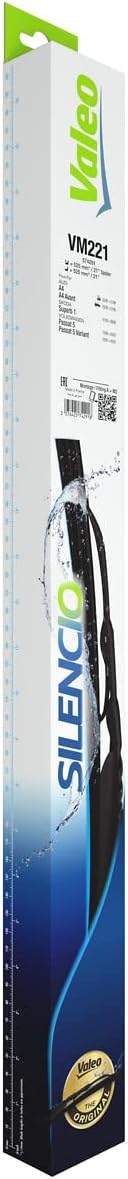 Valeo Wiper Blade, Silencio Perf LHD RHD VM221 Set (x2), 574291, Black/Grey, 525, Set of 2
