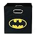 Batman Folding Storage Basket, Black - Collapsible Storage Bin for Toys - Bedroom Organizer - Foldable Bin with Large Capacity. Kid's Room Decor