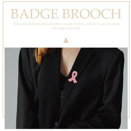 Cinta rosa insignia pin de conciencia para chalecos y camisas en marchas 5
