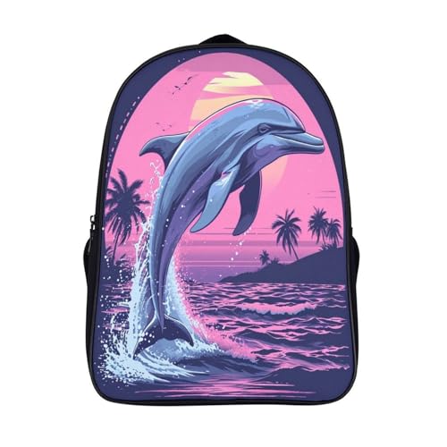 Sac à dos d'enfants pour l'école et sorties de plein air au motif dauphin