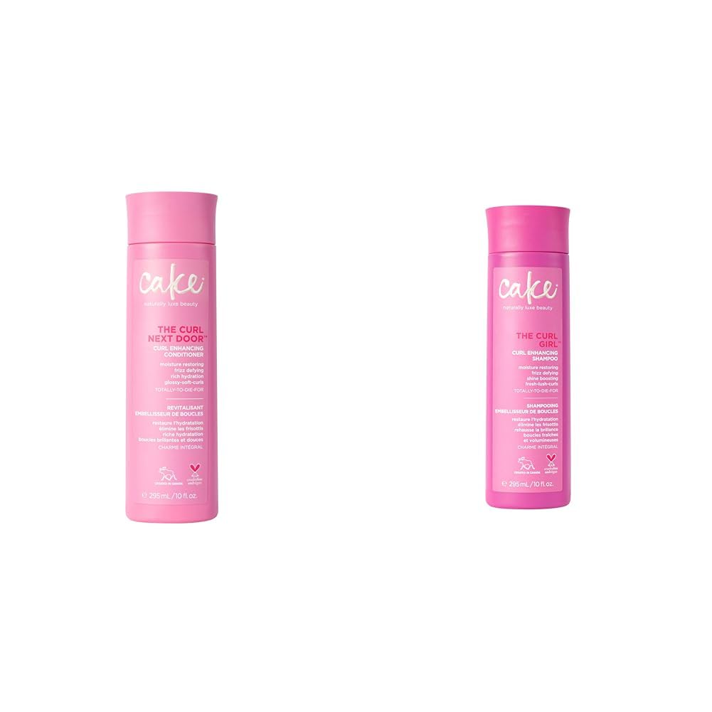 Cake Beauty Curl Next Door Shampoo and Conditioner Set, Vegan and Sulfate Free, for Frizz-Free Curls