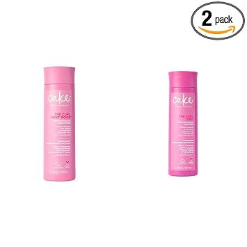 Cake Beauty Curl Next Door Shampoo and Conditioner Set, Vegan and Sulfate Free, for Frizz-Free Curls