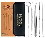 HOKIN Limpieza Dental y Blanqueamiento, 5 Piezas de Acero Inoxidable, Para Hombres, Mujeres, Niños y Mascota.