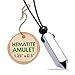 Lucky Crystal Point Pendant Necklace in Hematite Gemstone