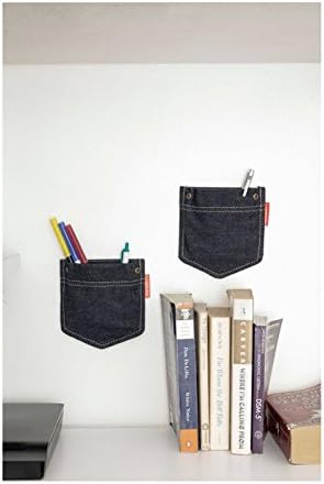 Kikkerland Wall Storage 2 Jean Pockets, Blue - Image 3