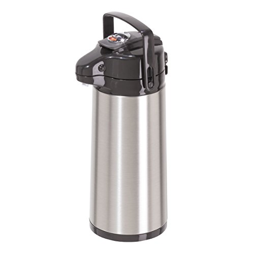 OGGI Pumpmaster 64oz Stainless Steel Carafe w/Lever Action Pump -Vacuum Container, Thermal Coffee Carafe, Insulated Coffee Carafe, Thermos Carafe, Hot Beverage Dispenser, 1.9 Liters by Oggi - Used condition - US$20.32