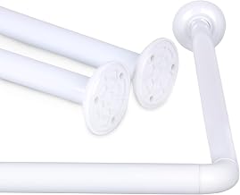 MERCURY TEXTIL- Shower Curtain Rod (White, Model L+U)