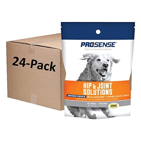 Pro-Sense ProSense Hip and Joint Solutions 60 Count, for Dogs, Advanced Strength Glucosamine Chews (1 CASE of 24 Individual Packs of 60 Count) Cover