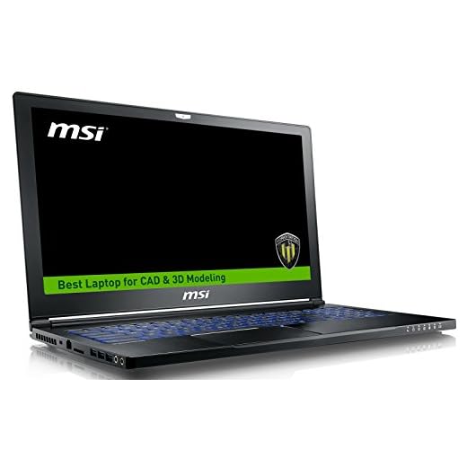 MSI WS63 7RK-290US (i7-7700HQ, 32GB RAM, 512GB NVMe SSD + 2TB HDD, NVIDIA Quadro P3000 6GB, 15.6" Full HD, Windows 10 Pro) Workstation Laptop