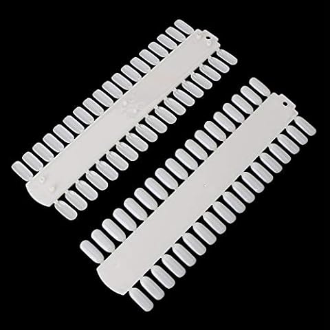 PandaSpa 2 sets 64 Nail Tips Layer Color Chart Swatches Palette for Nail Polish Practice Display Cover