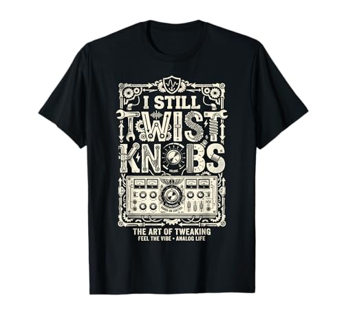 Retro Audio Mixer Analog Synthesizer Knobs Graphic T-Shirt