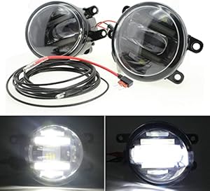 LED Fog Lights With DRL Assembly Compatibility With Toyota Camry Corolla Avalon Venza RAV4 Highlander Matrix Tacoma Tundra 4Runner Lexus GS350 HS250h LX570 RX350 RX450h Other Models Front Bumper Lamp