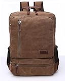 Jahomieo Vintage Canvas Backpack, Resistant Hiking Camping Rucksack Casual Daypack Backpacks for Men&Women Fits 15.6’’ Laptop