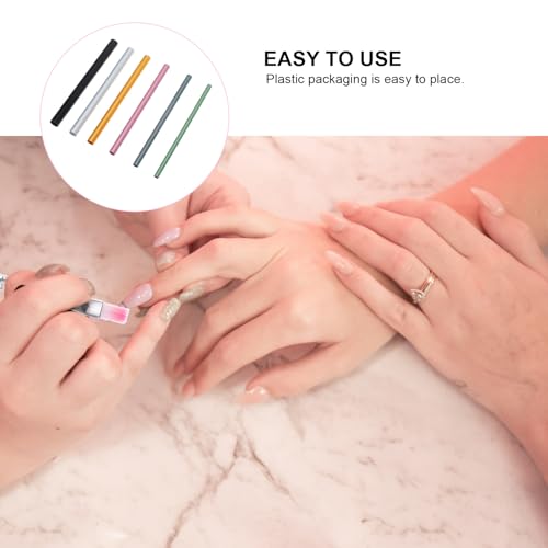 12 Piezas Tubos Metálicos para Modelar Uñas miniatura 7