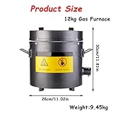 BNZCZY Propane Metal Melting Furnace, Foundry Smelting Furnace With Casting Tools For Metal Brass Gold Silver Aluminum, Suitable For Foundry Jewelers Metalsmiths Refiners(Size:12kg,Color:grey) - Image 2