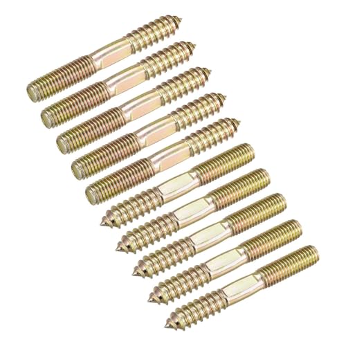 Tool Parts and Accessories M10x80mm Hanger Bolts 48pcs Double Head Thread Dowel Screws for Wood Furniture (#CN-140824-06247)